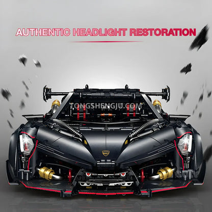 guly 10639 lamborghini veneno technic car building blocks set model car authentic headlight restoration