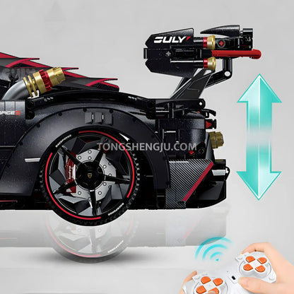 guly 10639 lamborghini veneno technic car building blocks set model car electrically adjustble chassis