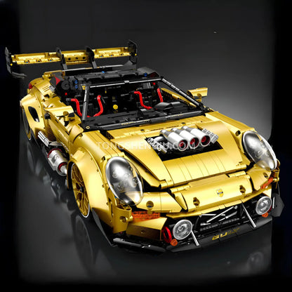 front view of guly 10640 porsche gt3 technic car building blocks set model car