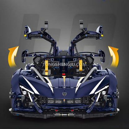 guly 10641 technic apollo sports car building set collectible car classic gullwing door