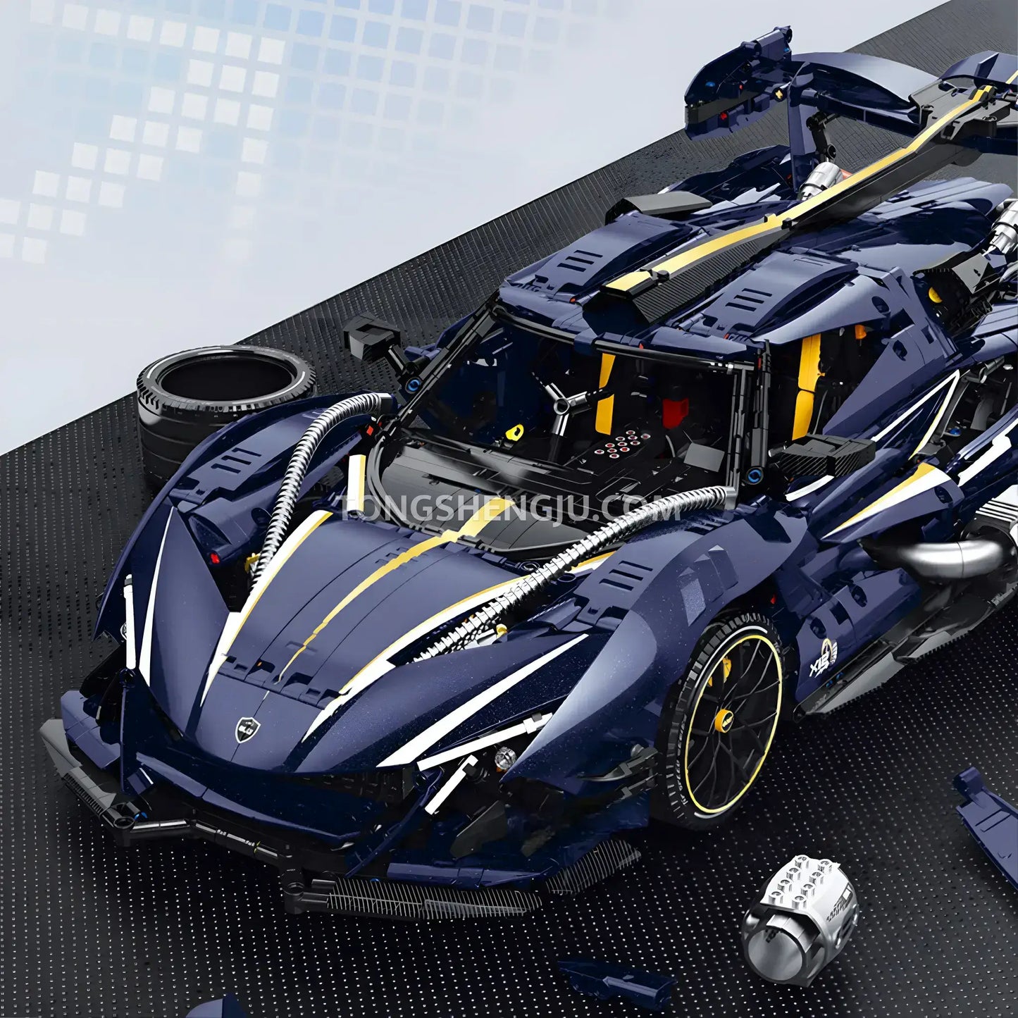 Tongshengju Technic Apollo Sports Car Building Blocks Set For Adults Collectible(3656PCS)