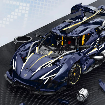 guly 10641 technic apollo sports car building set collectible car creating assembly building