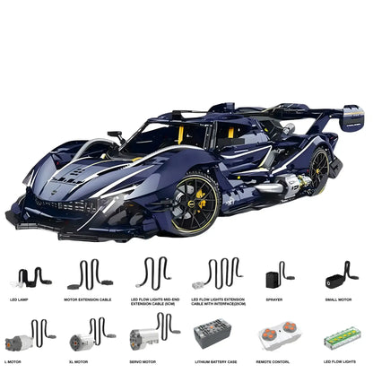 dynamic version of guly 10641 technic apollo sports car building set collectible car 