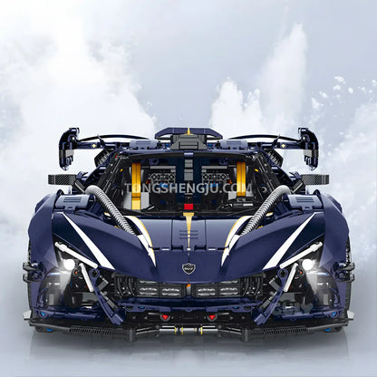 front view of guly 10641 technic apollo sports car building set collectible car 