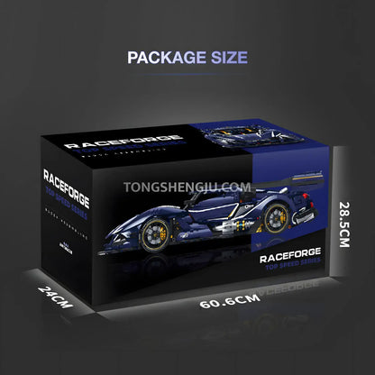 package size of guly 10641 technic apollo sports car building set collectible car 