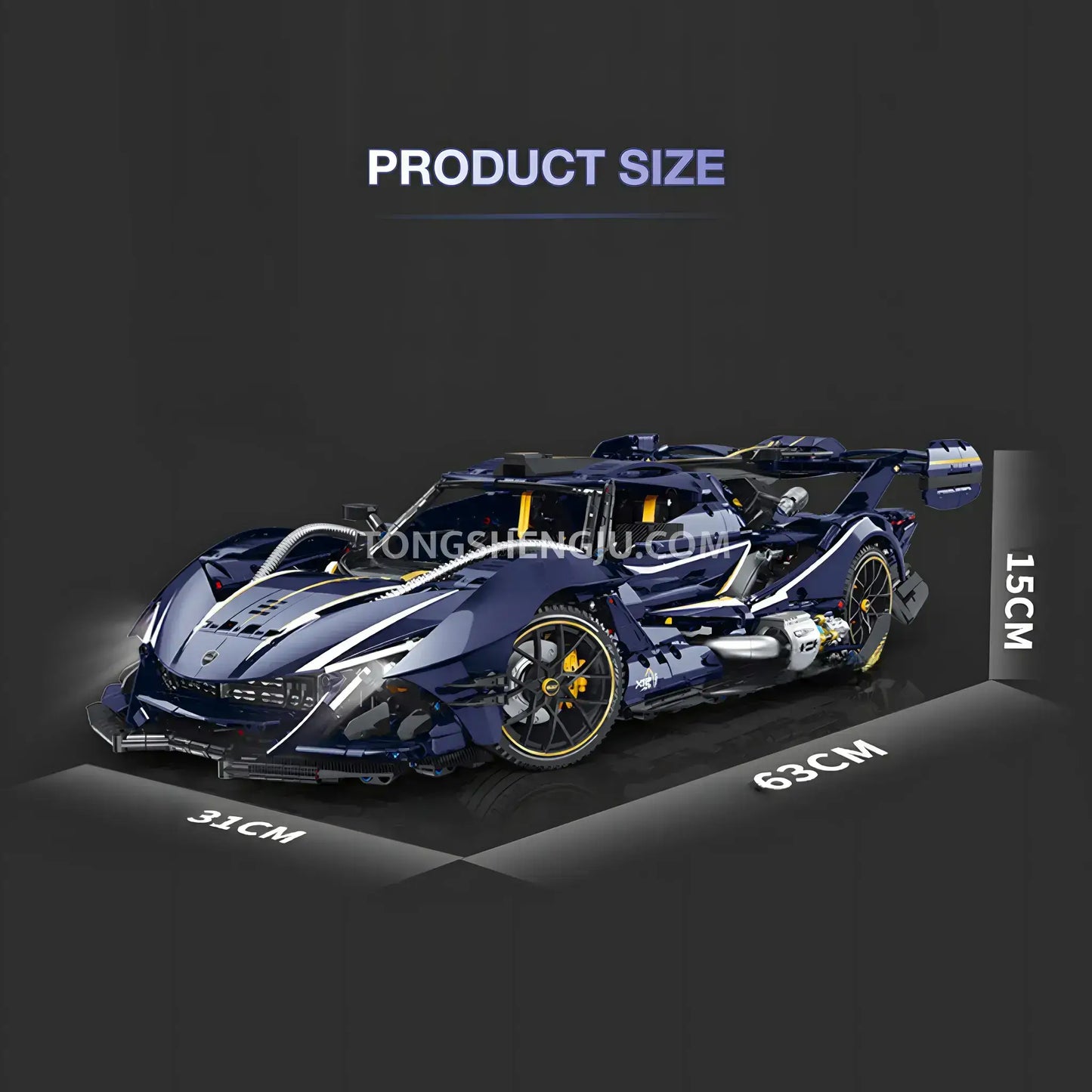 Tongshengju Technic Apollo Sports Car Building Blocks Set For Adults Collectible(3656PCS)
