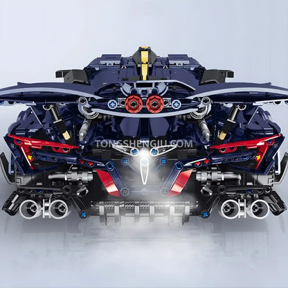 guly 10641 technic apollo sports car building set collectible car simulated spray effect