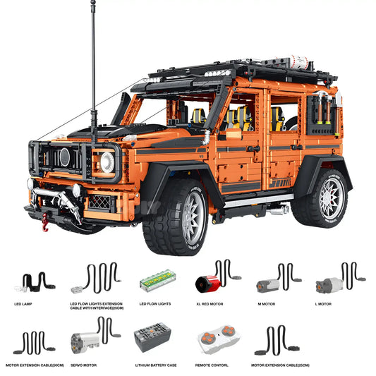 dynamic version of guly 10642 mercedes amg g63 technic car building blocks set model car
