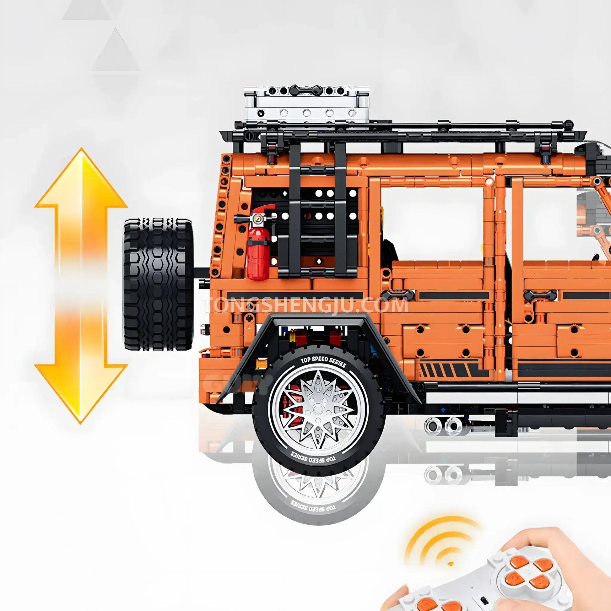 guly 10642 mercedes amg g63 technic car building blocks set model car electrically adjustable chassis