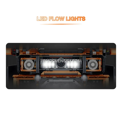 guly 10642 mercedes amg g63 technic car building blocks set model car led flow lights