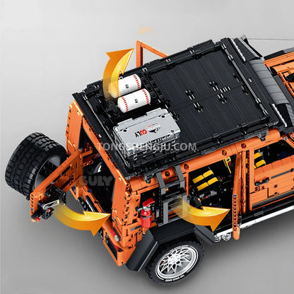 guly 10642 mercedes amg g63 technic car building blocks set model car openable rear doors