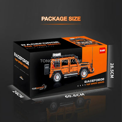 package size of guly 10642 mercedes amg g63 technic car building blocks set model car
