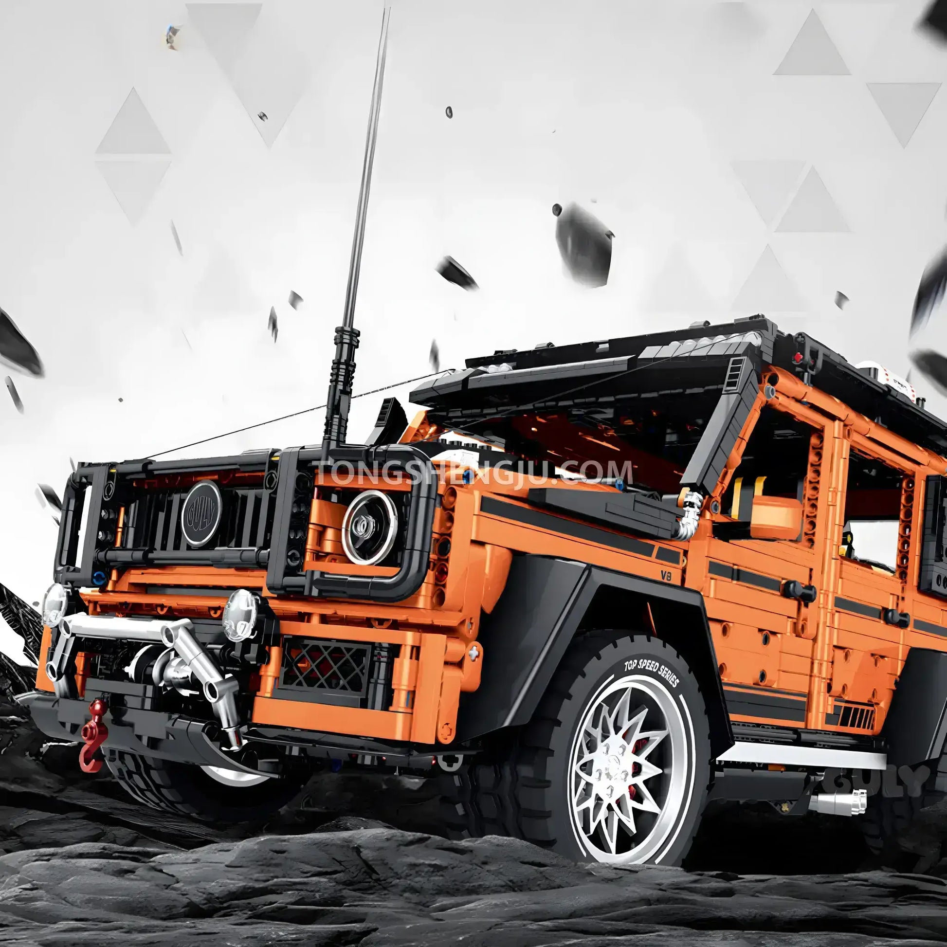 guly 10642 mercedes amg g63 technic car building blocks set model car raceforge top speed series compatible with lego