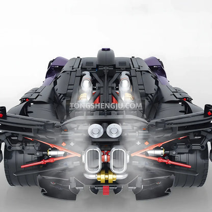 guly 10643 technic bugatti bolide sports car building blocks set model car dynamic fog effect exhaust pipe