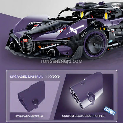 guly 10643 technic bugatti bolide sports car building blocks set model car new material