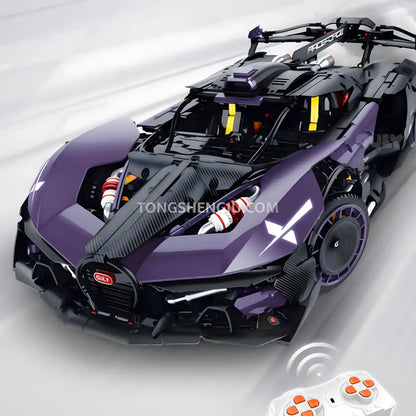 guly 10643 technic bugatti bolide sports car building blocks set model car raceforge top speed series