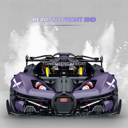 guly 10643 technic bugatti bolide sports car building blocks set model car realistic front end