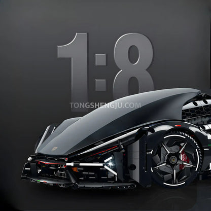 1:8 guly 10644 raceforge concept sports car building blocks set model car