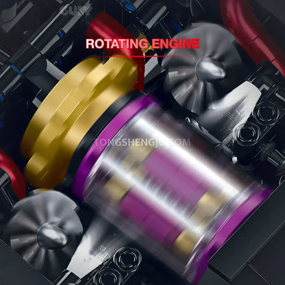 guly 10644 raceforge concept sports car building blocks set model car rotating engine