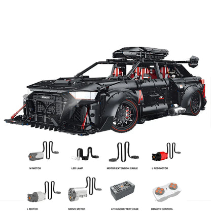 dynamic version of guly 10645 technic audi rs6 sports car building blocks set model car