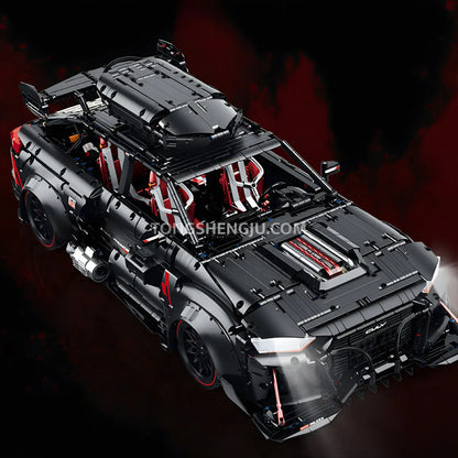 guly 10645 technic audi rs6 sports car building blocks set model car headlight