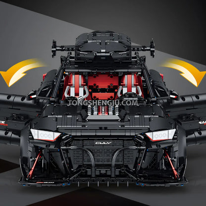 guly 10645 technic audi rs6 sports car building blocks set model car motorized car doors