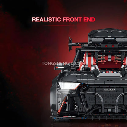 guly 10645 technic audi rs6 sports car building blocks set model car realistic front end