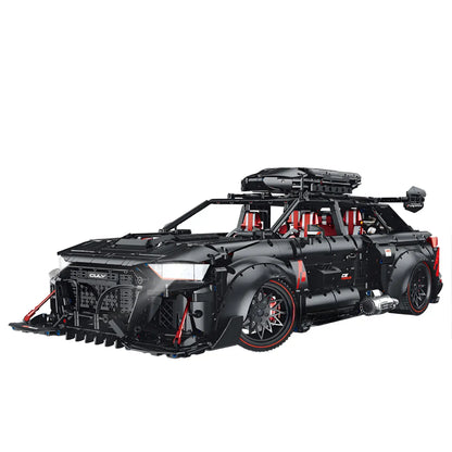 static version of guly 10645 technic audi rs6 sports car building blocks set model car
