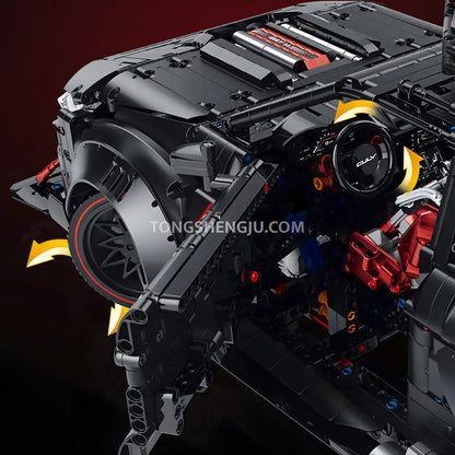 guly 10645 technic audi rs6 sports car building blocks set model car steering linkage