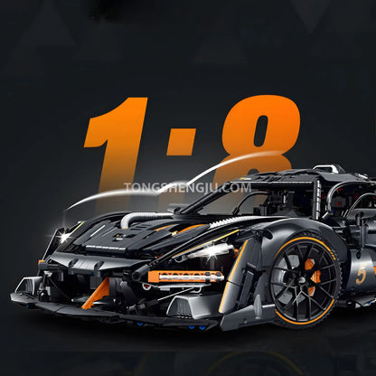 1:8 guly 10646 technic mclaren senna gtr sports car building blocks set scale model car