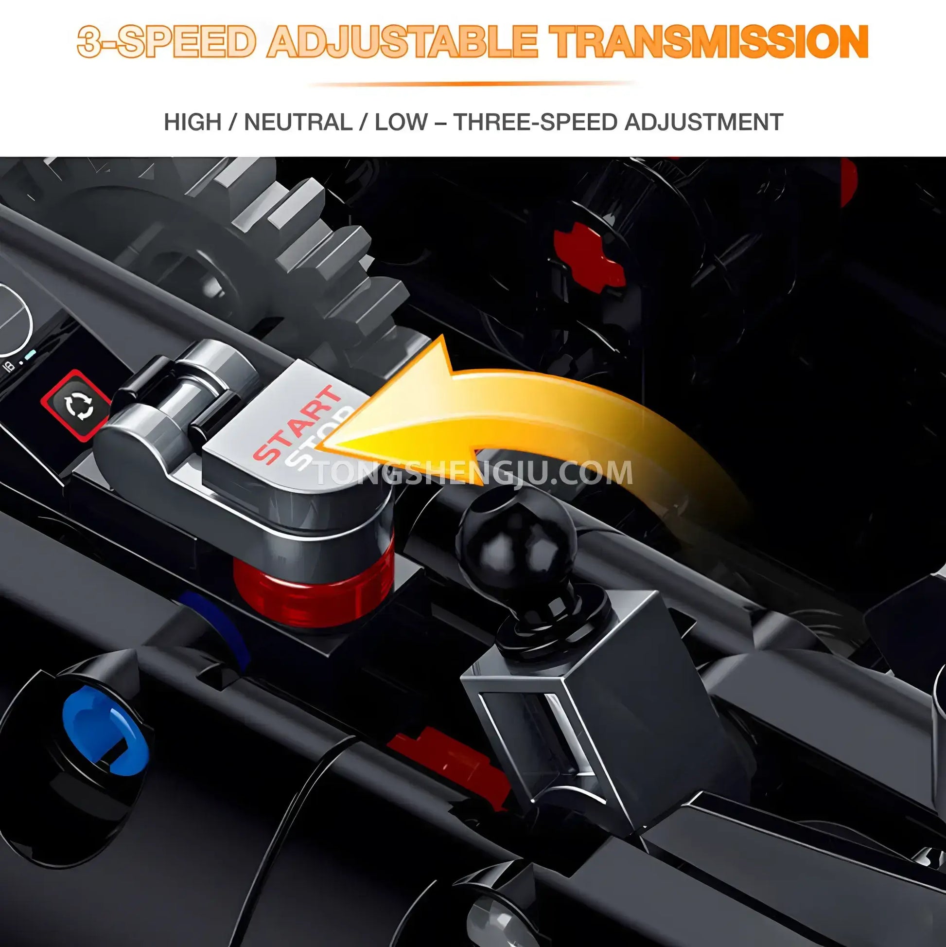 guly 10646 technic mclaren senna gtr sports car building blocks set model car 3-speed adjustable transmission