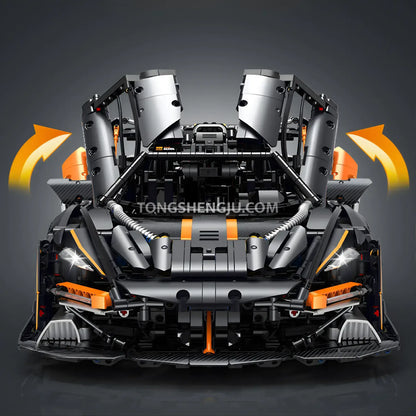guly 10646 technic mclaren senna gtr sports car building blocks set model car classic doors