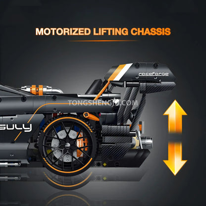 guly 10646 technic mclaren senna gtr sports car building blocks set model car motorized lifting chassis 