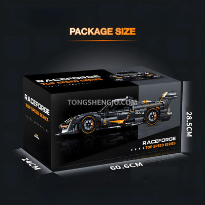 package size of guly 10646 technic mclaren senna gtr sports car building blocks set model car