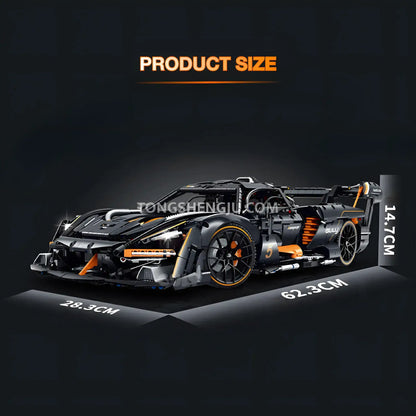 product size of guly 10646 technic mclaren senna gtr sports car building blocks set model car