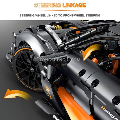 guly 10646 technic mclaren senna gtr sports car building blocks set model car steering linkage