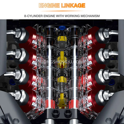 guly 10646 technic mclaren senna gtr sports car building blocks set model car engine linkage