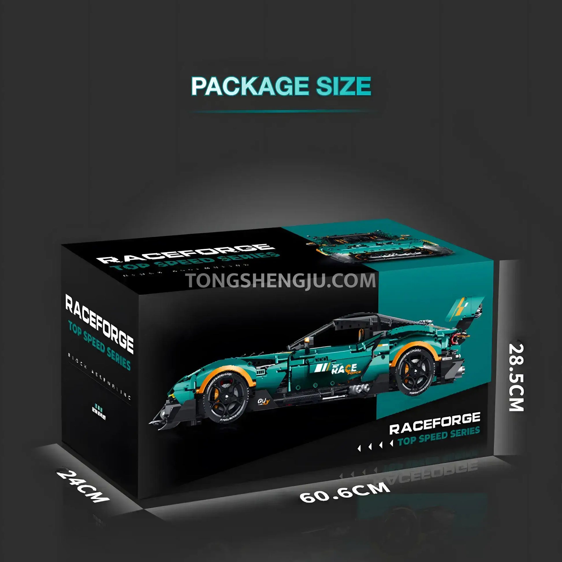 package size of guly 10647 technic aston martin vulcan sports car building blocks set model car