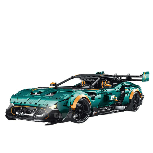 static version of guly 10647 technic aston martin vulcan sports car building blocks set model car