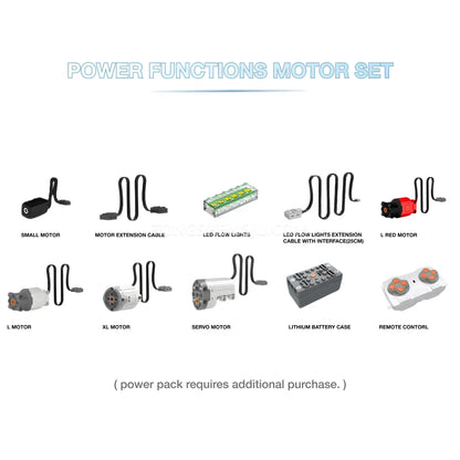 power functions motor set of guly technic 10652 bugatti tourbillon sports car building set model car 
