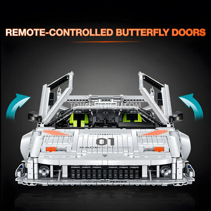 guly 10649 technic lamborghini lp5000 sports car building blocks set model car remote-controlled butterfly doors
