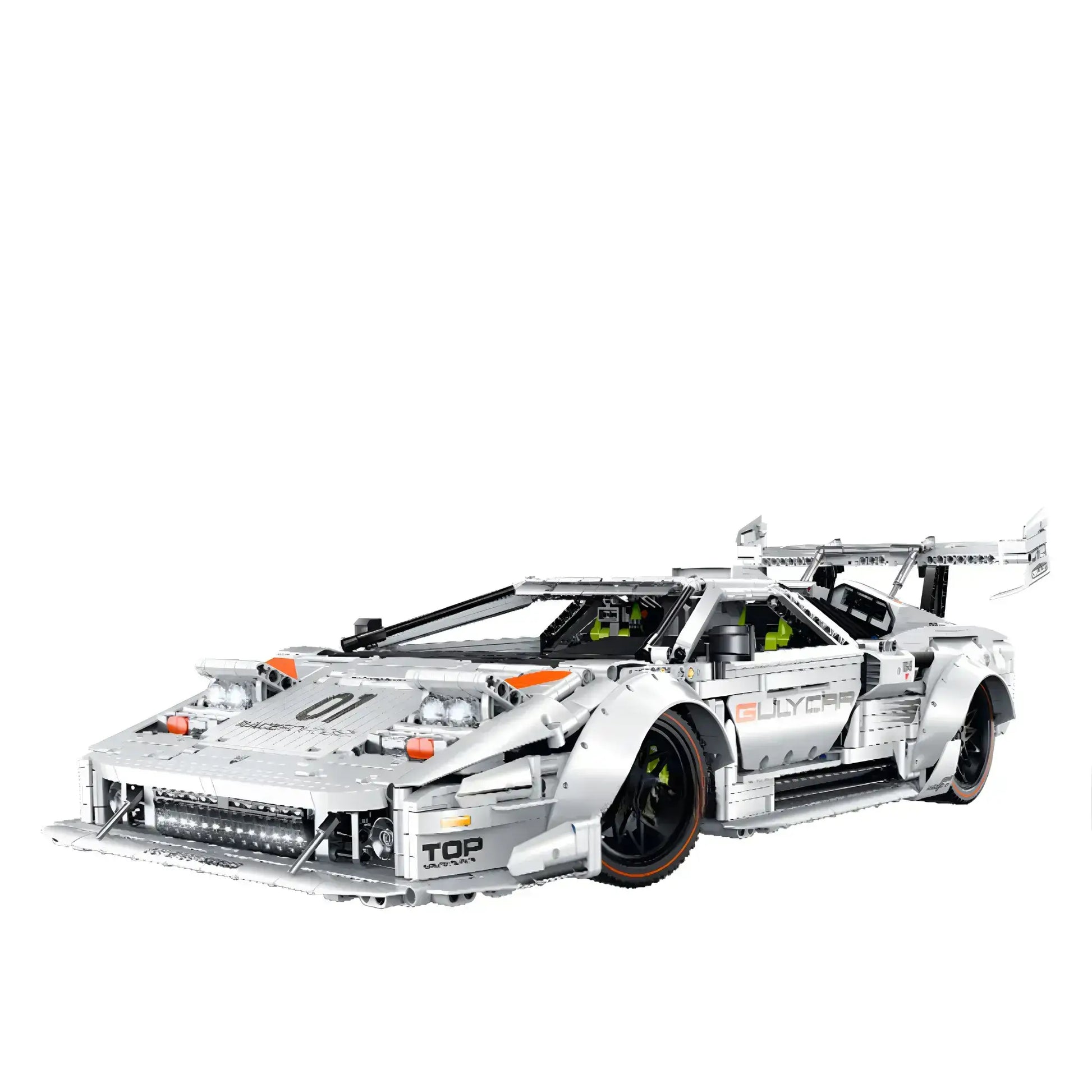 static version of guly 10649 technic lamborghini lp5000 sports car building blocks set model car