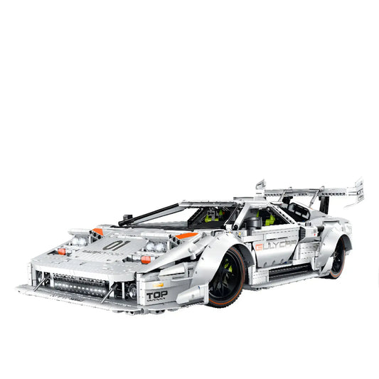 static version of guly 10649 technic lamborghini lp5000 sports car building blocks set model car
