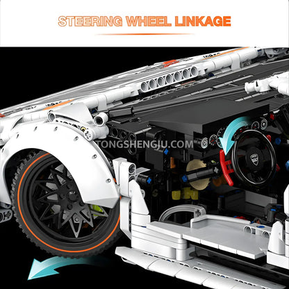 guly 10649 technic lamborghini lp5000 sports car building blocks set model car steering wheel linkage