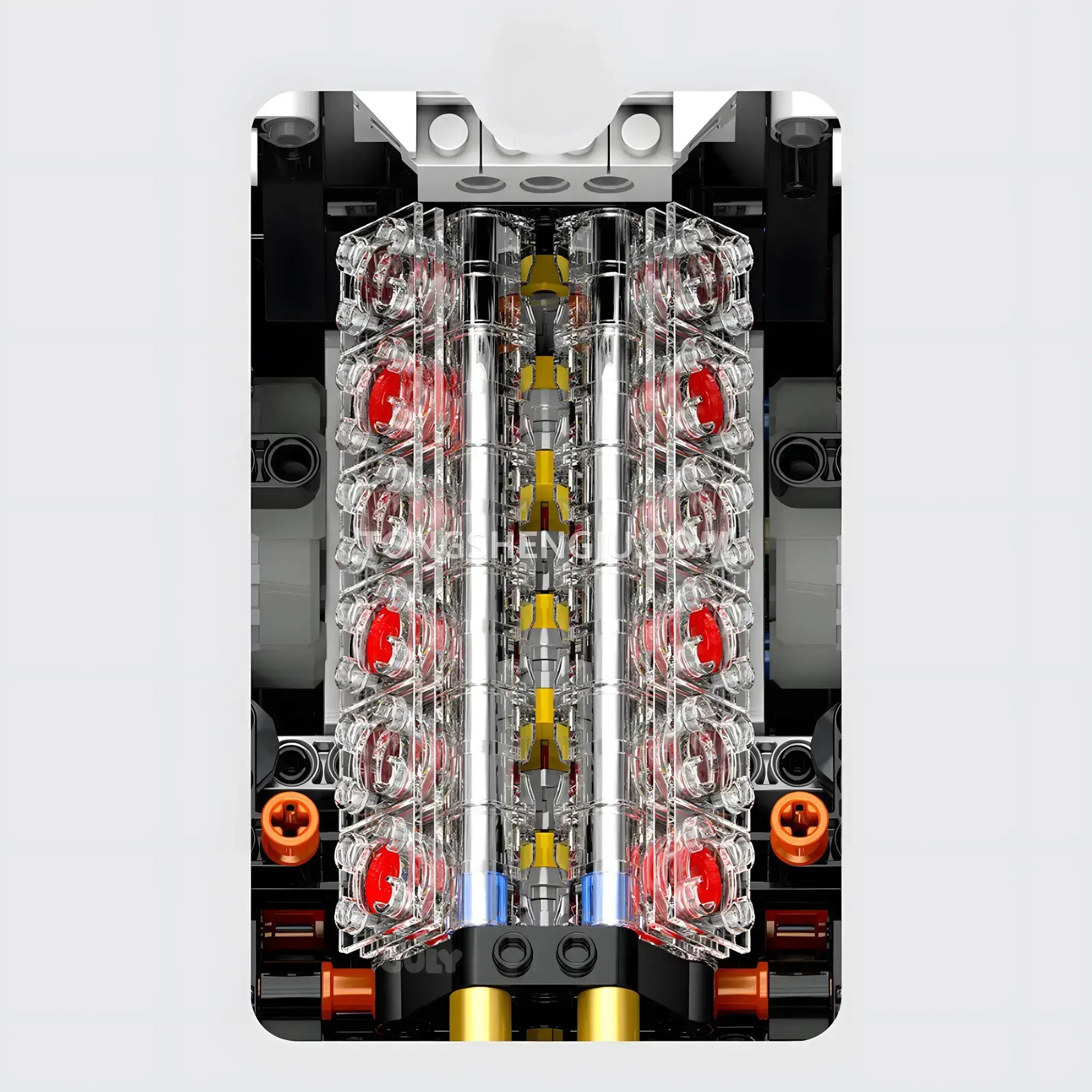 guly 10649 technic lamborghini lp5000 sports car building blocks set model car v12 engine