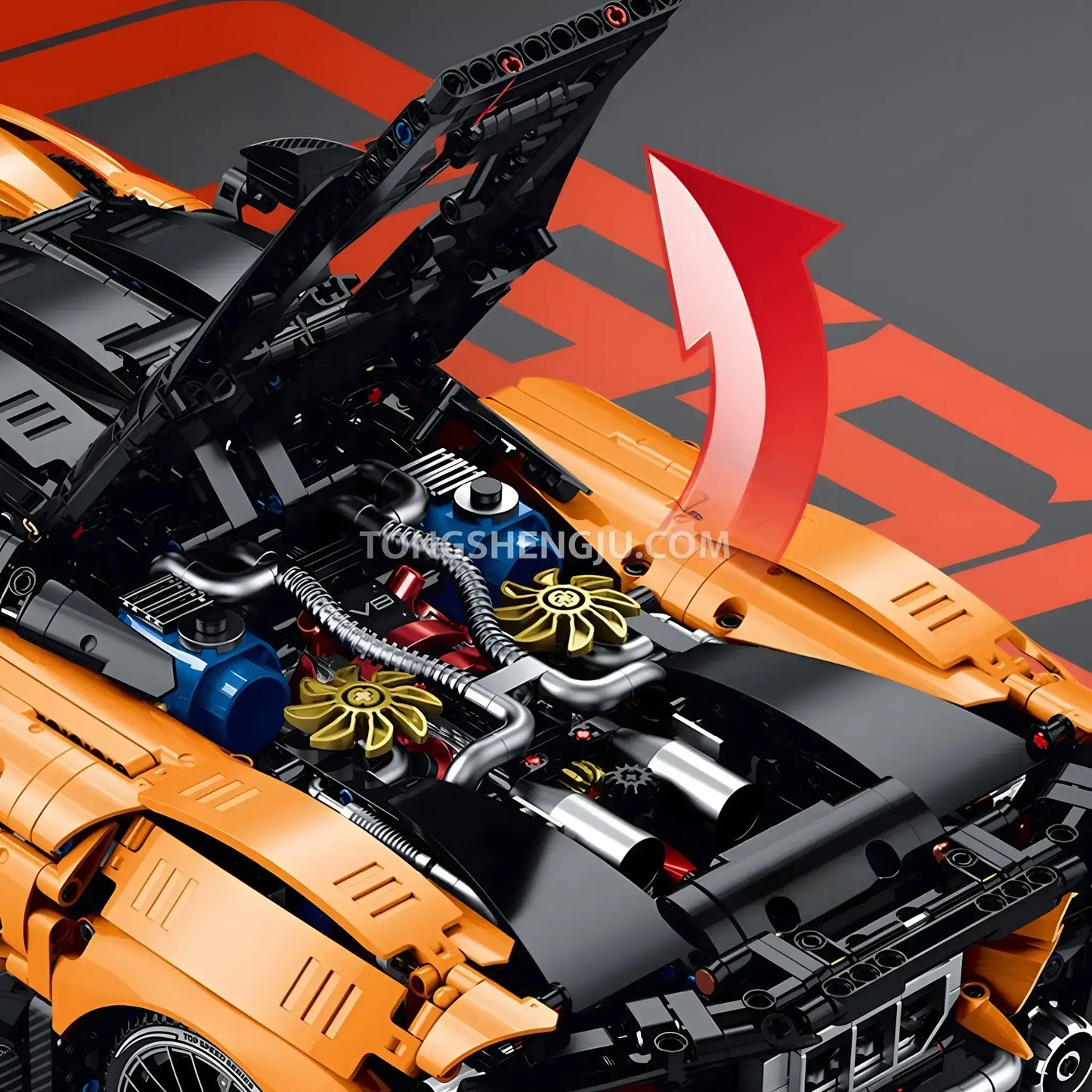 Tongshengju Technic W1 Sports Car Building Blocks Set For Adults Collectible Car (3466PCS)