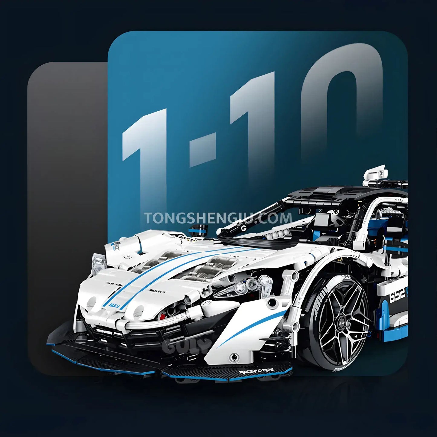 1:10 guly technic 10652 mclaren p1 drift building set model car