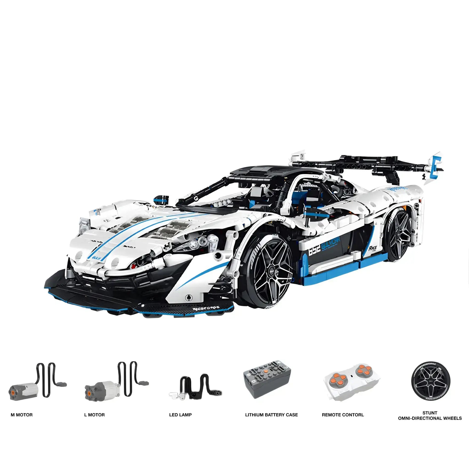 dynamic version of guly technic 10652 mclaren p1 drift building set model car
