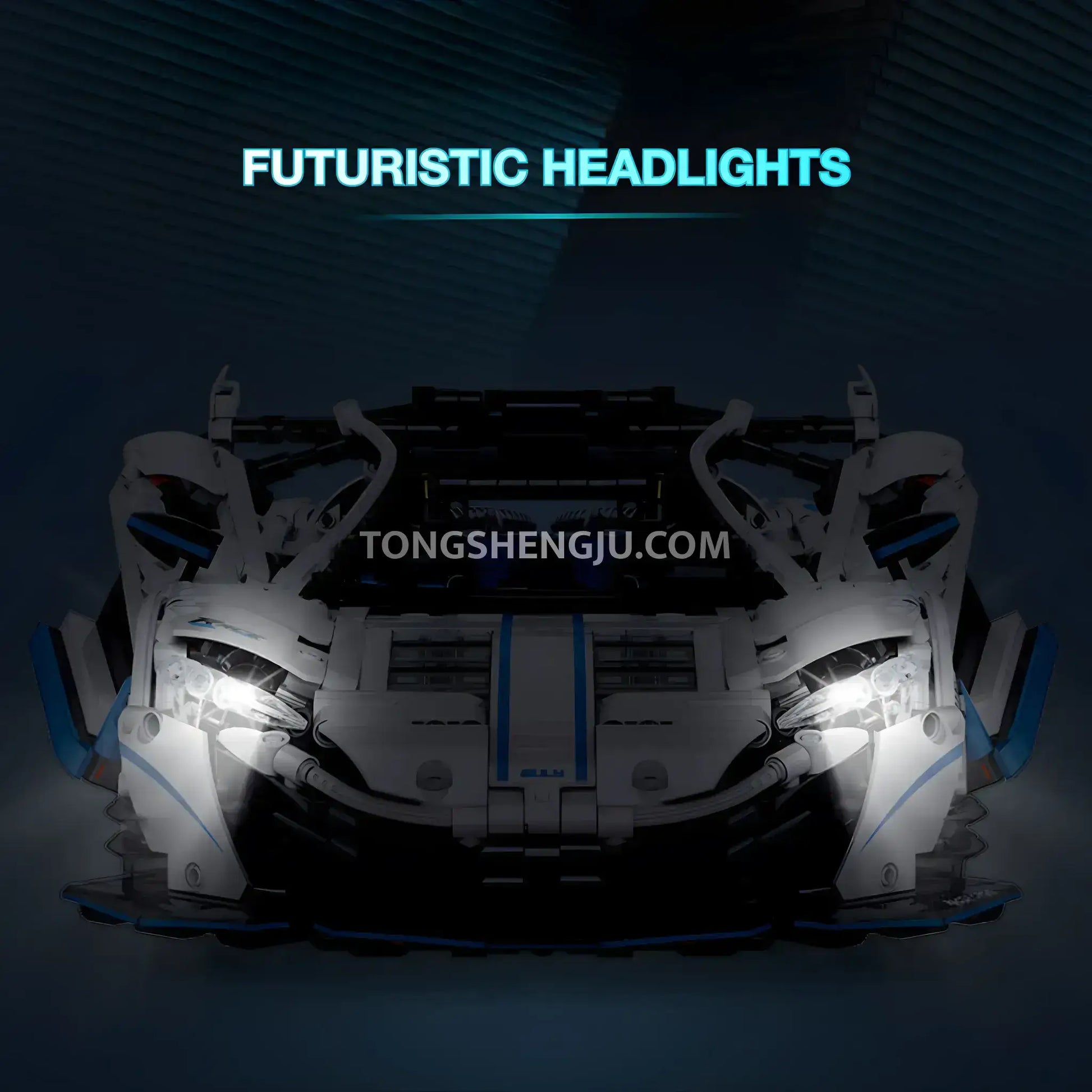 guly technic 10652 mclaren p1 drift building set model car futuristic headlights
