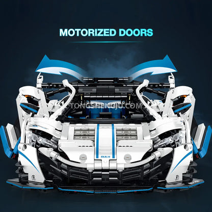 guly technic 10652 mclaren p1 drift building set model car motorized doors